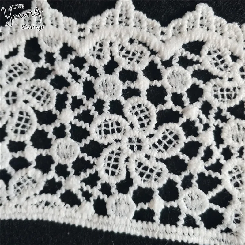 White Lace Neckline Fabric Embroidered Applique Lace Collar DIY Clothing Accessory Craft Sewing Supplies 1pcs sell lace fabric lace garment accessories lace sewing supplies lace decoration lace accessories lace sewing accessories clothing accessories