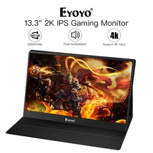 Eyoyo EM13J портативный монитор hdmi экран 13," 2560X1440 2K PC PS4 Xbox 360 ips ЖК-светодиодный дисплей для Raspberry Pi переключатель ноутбука