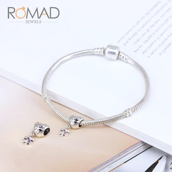 

Romad Original Heart Shape Tetris 925 Sterling Silver Beads Handmade Diy Jewelry Accessories Fit Pandora Charms Bracelet