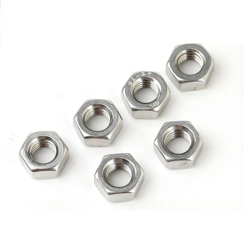M3 M4 M5 M6 M8 Stainless Steel M2-M30 Full Hex Nuts Bolts Nuts NEW 