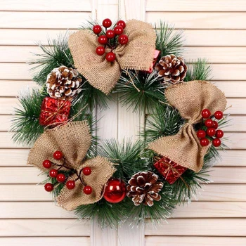 

New Year's wreath d-30 cm "Country style" 5036608
