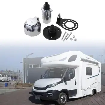 

12V 7 Way RV Boat Truck Trailer Metal Plug Connector Adapter With Socket Kit For European Standard RV Trailer Accessories