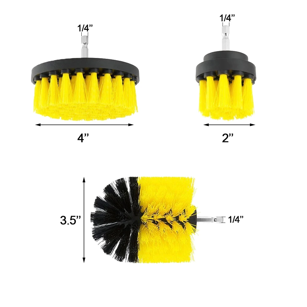 Щетка-скруббер для полировки автомобиля, 4 шт., набор для чистки колес автомобиля, инструменты для мытья ванной комнаты