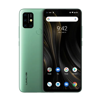 Перейти на Алиэкспресс и купить UMIDIGI power 3 Android 10 48MP Quad AI камера 6150mAh 6,53 дюймFHD + 4 Гб 64 Гб Helio P60 глобальная версия смартфон NFC Face ID NFC