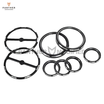 

8pcs CNC Motorcycle Speedometer Gauges Bezels&Horn Cover Case for Harley Davidson Touring