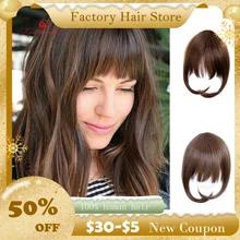 Ty.Hermenlisa False Bangs  2021 Overhead Bang Natural Color False Human Hair Clip In Bang Hair Pads Wholesale Price