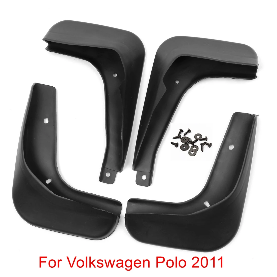 X Autohaux 4 шт. черный пластиковый автомобильный передний задний крыло брызговики Брызговики Набор для Volkswagen Bora 2009 для Polo 2011
