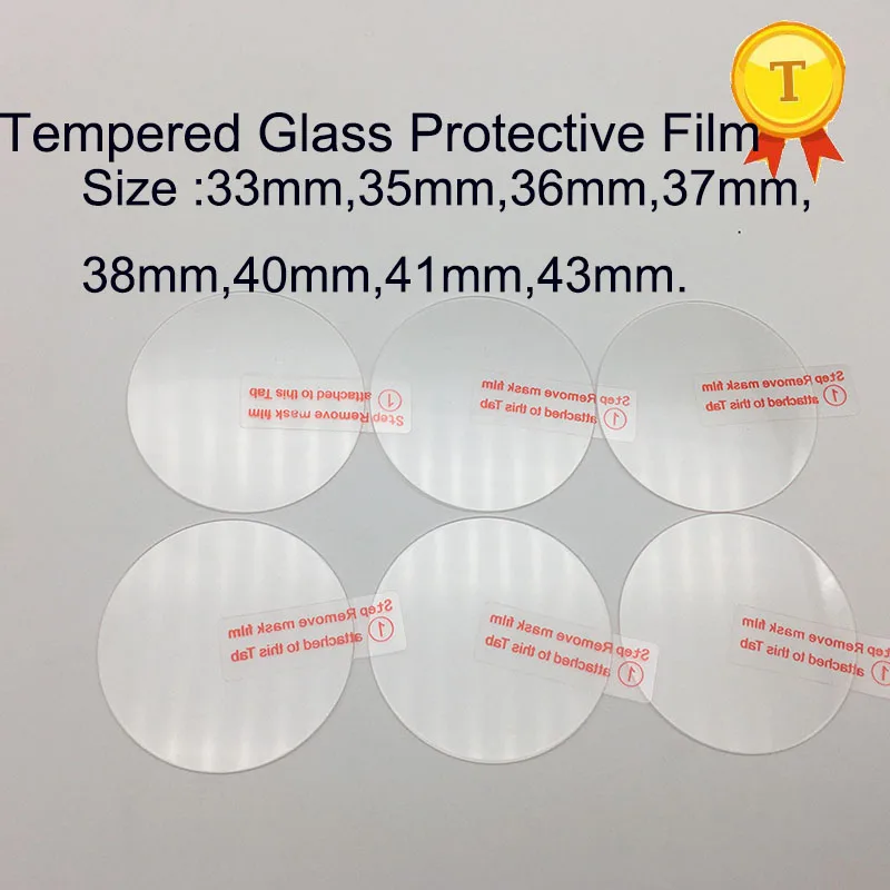 2pcs Round Smart Watch real Tempered Glass Protective cover Screen Protector Film 38mm 35mm 36mm 37mm 40mm 41mm 43mm 33mm size |