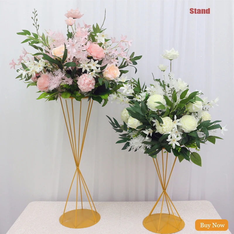 JAROWN 40cm Silk Artificial Rose Hydrangea Flower Ball Wedding Centerpieces Arrangement Decor Wedding Party Backdrop Flores Accessories (29)