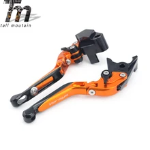 Тормозной рычаг сцепления для KAWASAKI KLE 650 Versys KLZ 1000- 16 17 оранжевый мотоцикл Регулируемый складной выдвижной логотип