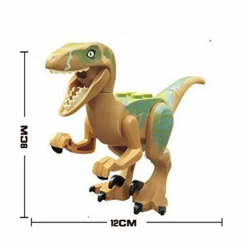 8 шт./компл. с динозавром «Мир Юрского периода» мир цифры тираннозавр рекс строительные блоки игрушки Описание Duploe игрушки динозавры