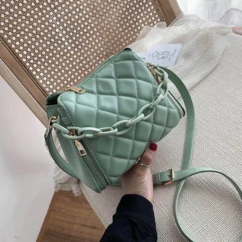 

Solid Color PU Leather Bucket Bags for Women Fashion Chain Shoulder Crossbody Bag Designer Female Luxury Handbags Women Bags