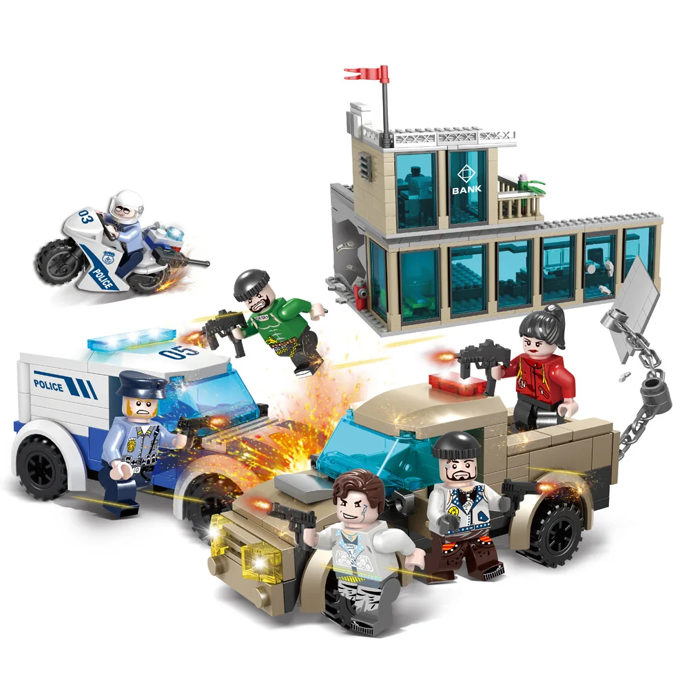 

Mindy C017 City SWAT-Bank Robbers Children'S Educational enlighten diy Assembled Small Particles Building Blocks Toy