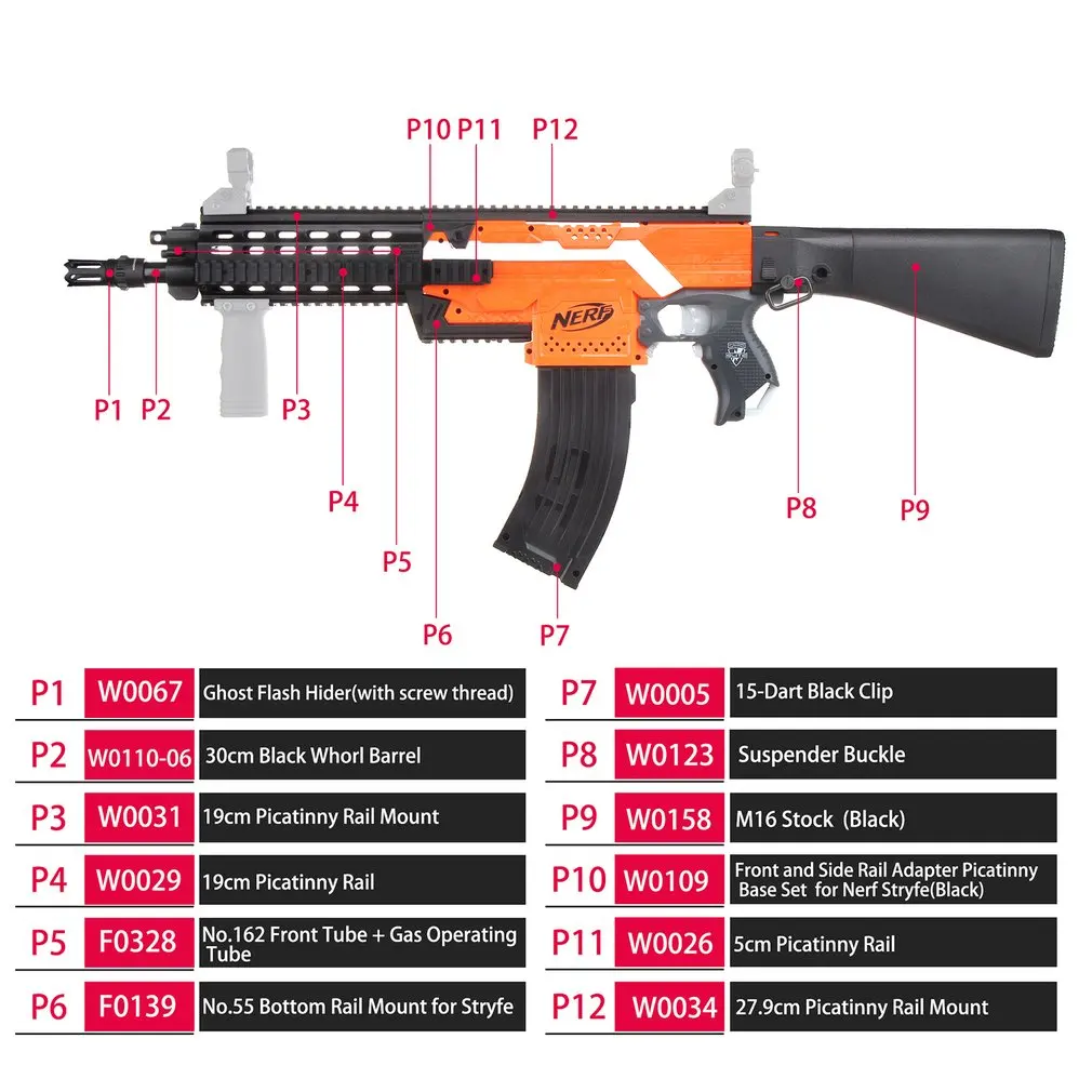Рабочий STF-W005-02 G56 C стиль мод наборы набор для Nerf N-Strike Elite Stryfe Blaster тонкое мастерство окружающей среды