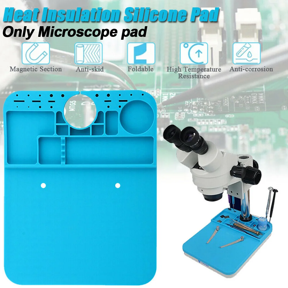 

Soldering Mat Microscope Pad Anti Static Maintenance Platform Welding Thermal Insulation Heat Resistant Silicone Metalworking