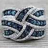 New Luxury Big silver color Rings with Blue Colors CZ Zircon Stone for Women Fashion Wedding Engagement Rings Gifts ► Photo 1/4