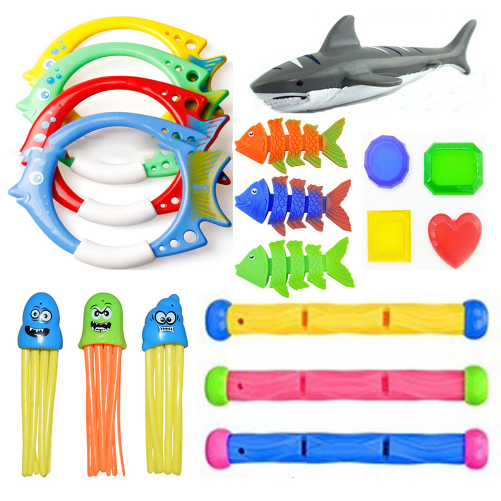 Hot Summer Baby Water Diving Toys Funny Shark Rocket Throwing Toy Funny