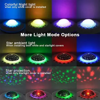 

White Noise Machine Kids Baby Sleeping Nature Sound Therapy Star Projector Light