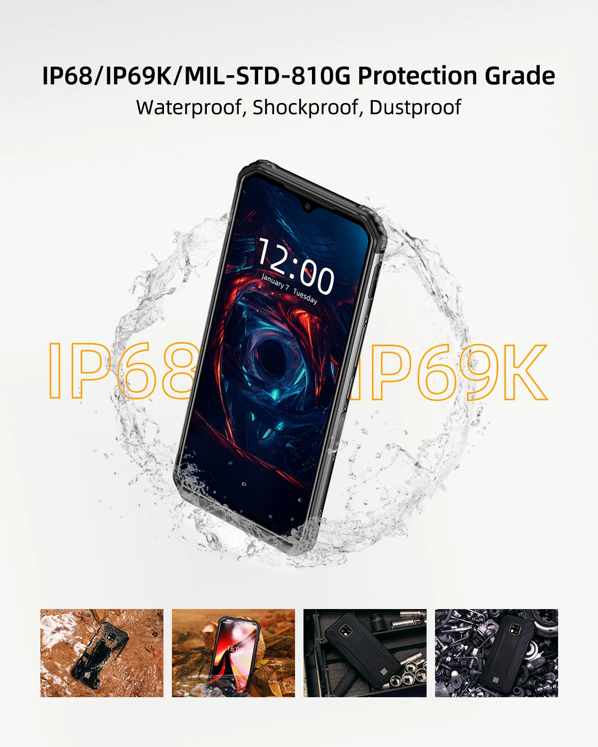 DOOGEE S95 IP68 Modular Rugged Mobile Phone 6.3inch Display Helio P90 Octa Core 6GB 128GB 48MP Triple Camera Android 9.0 5150mAh