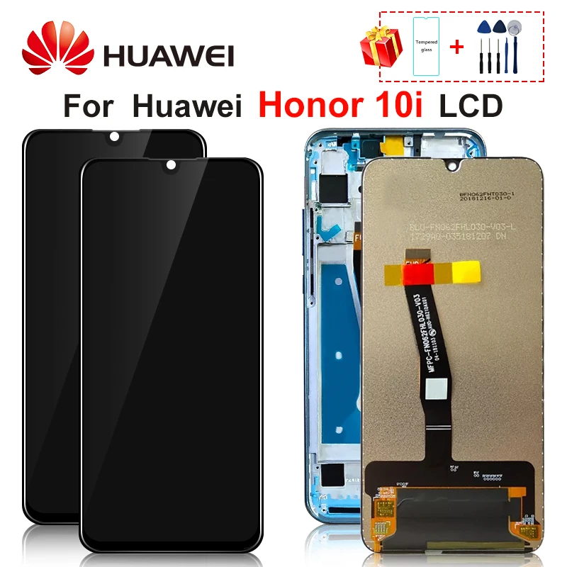 6 21 &quotЖК дисплей для Huawei Честь 10i ЖК HRY LX1T тачскрин аналагово цифровой