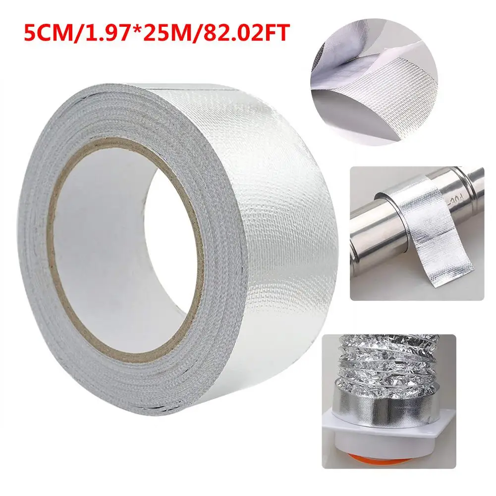 cam elyaf aluminyum folyo bant yuksek sicakliga dayanikli su gecirmez kanal sizdirmazlik bandi klima boru izolasyonu ag704