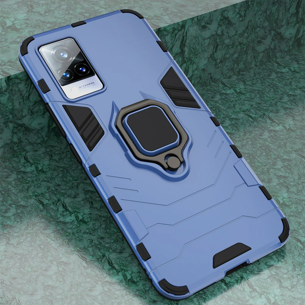KEYSION Shockproof Phone Case with Ring Stand – Durable Protection and Versatile Viewing