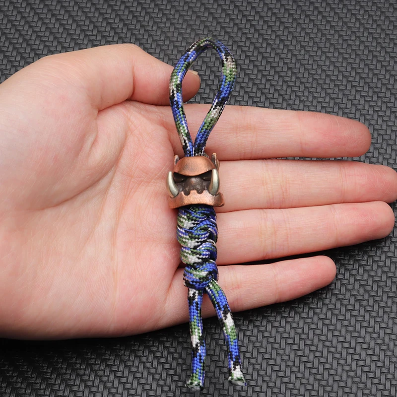 Paracord Knife Beads Outdoors DIY Tools EDC Brass Copper Tribal