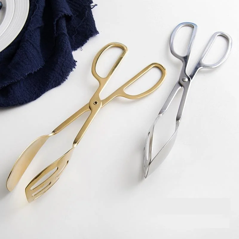 Buffet Tongs Stainless Steel Party Catering Serving Tongs Food Serving Cake Salad Bread Kitchen Baking Tools Clip