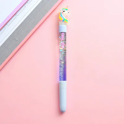 Милая 0,5 мм волшебная палочка Единорог шариковая ручка песок флэш кристальная ручка цвета радуги креативная шариковая ручка детский подарок новинка statio - Цвет: A0323