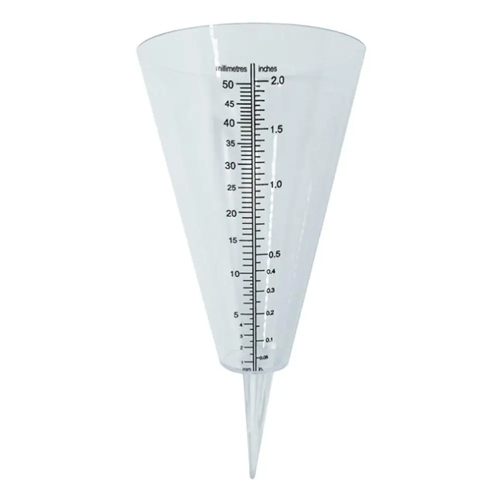 

Cone Rain Gauge Measurement Ground Spike Precipitation Garden Conical Rain Gauge For Outdoor Yard Rainfall Measuring Tools