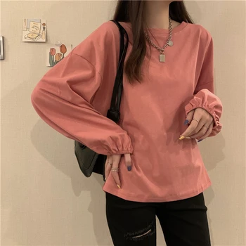 

PX2551 2020 new Korean version loose and versatile student long-sleeved T-shirt women