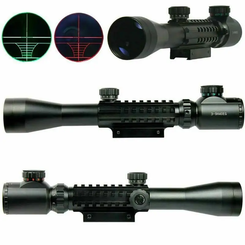 

Outdoor Hunting Telescope Night Vision Scope 3-9x40 Fishbone Sight High Reflection Swallowtail Track 11mm To 20mm