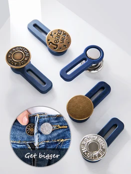 

5pcs/lot Adjustable Studless Buttons for Jeans Detachable Waist To Change Waist Size Snap Adjustable Fat Waist Button