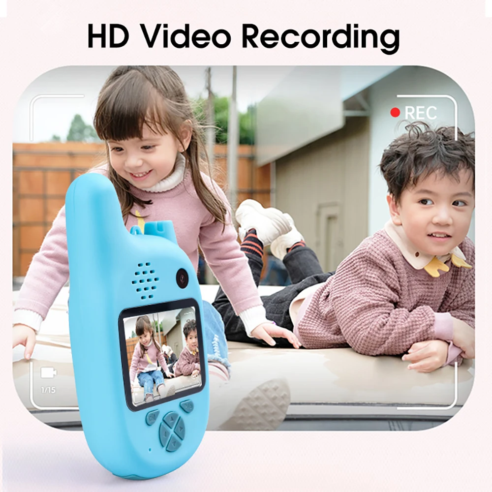 ГОРЯЧАЯ 1080P детская иди и болтай Walkie Talkie с видеомагнитофона Mp3 видеозаписывающее