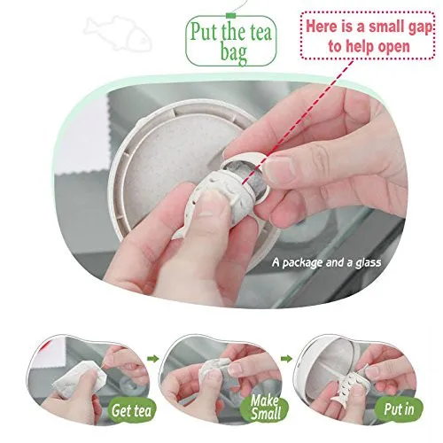Cat Glass Tea Mug Cup with Fish Tea Infuser Strainer Filter 250ML8OZ (White)7