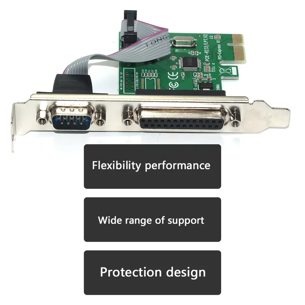 Многоцелевой Pci-E трансферный принтер карта налогового контроля Lpt/Rs2321 строка 1 параллельный порт Параллельный порт комбинированная карта