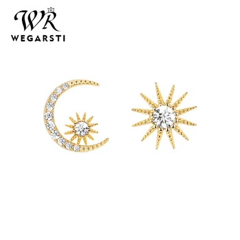 

New Arrival 925 Sterling Silver Stud Star Earrings With 6MM Square Cubic Zirconia Ear Brincos Free Shipping For Women's Gift