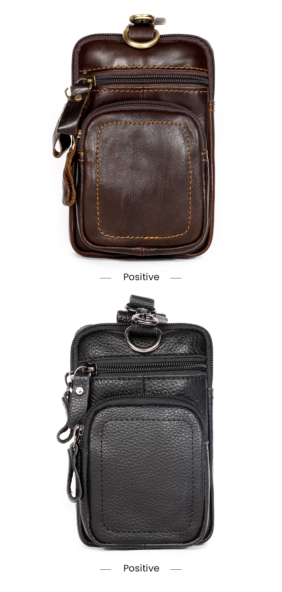 Joyir Herren Leder Hüft tasche Vintage Rindsleder Mann Gürtel tasche lässig männlich Gürtel tasche Hüft tasche Handy tasche neu – Detail 14