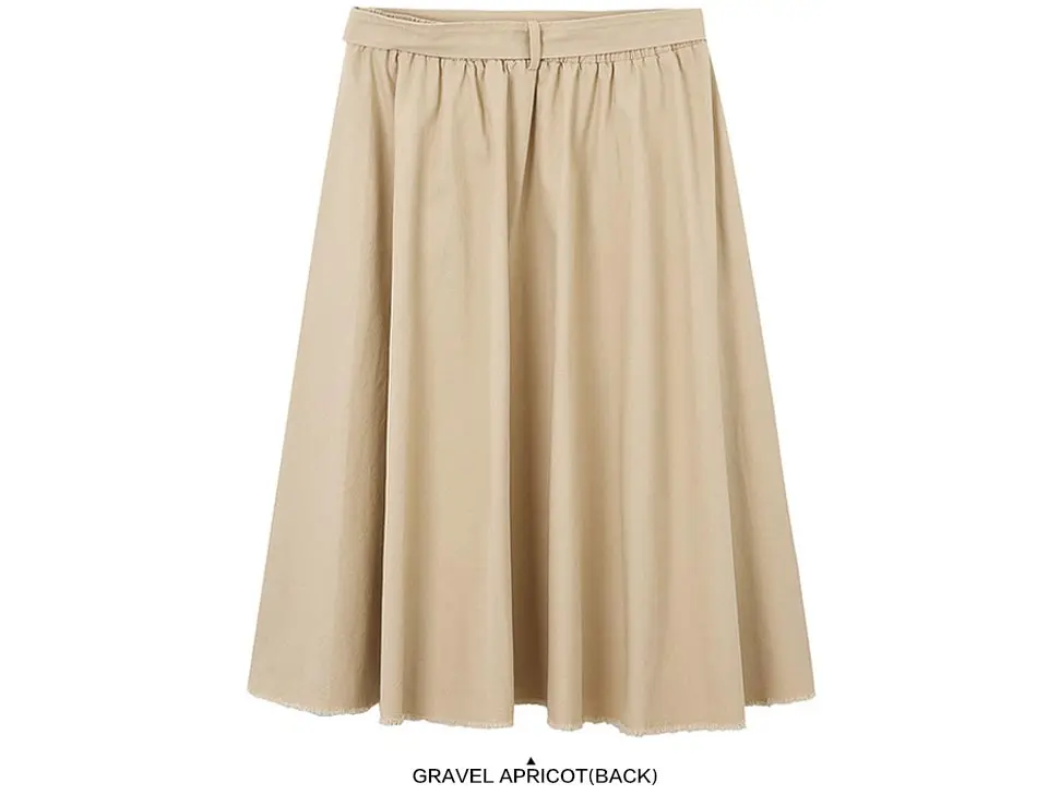 Metersbonwe High-Waisted Skirt Women's Autumn Winter New Arrival Sashes High-Waisted Milk Apricot A-Line Skirt Full Skirt