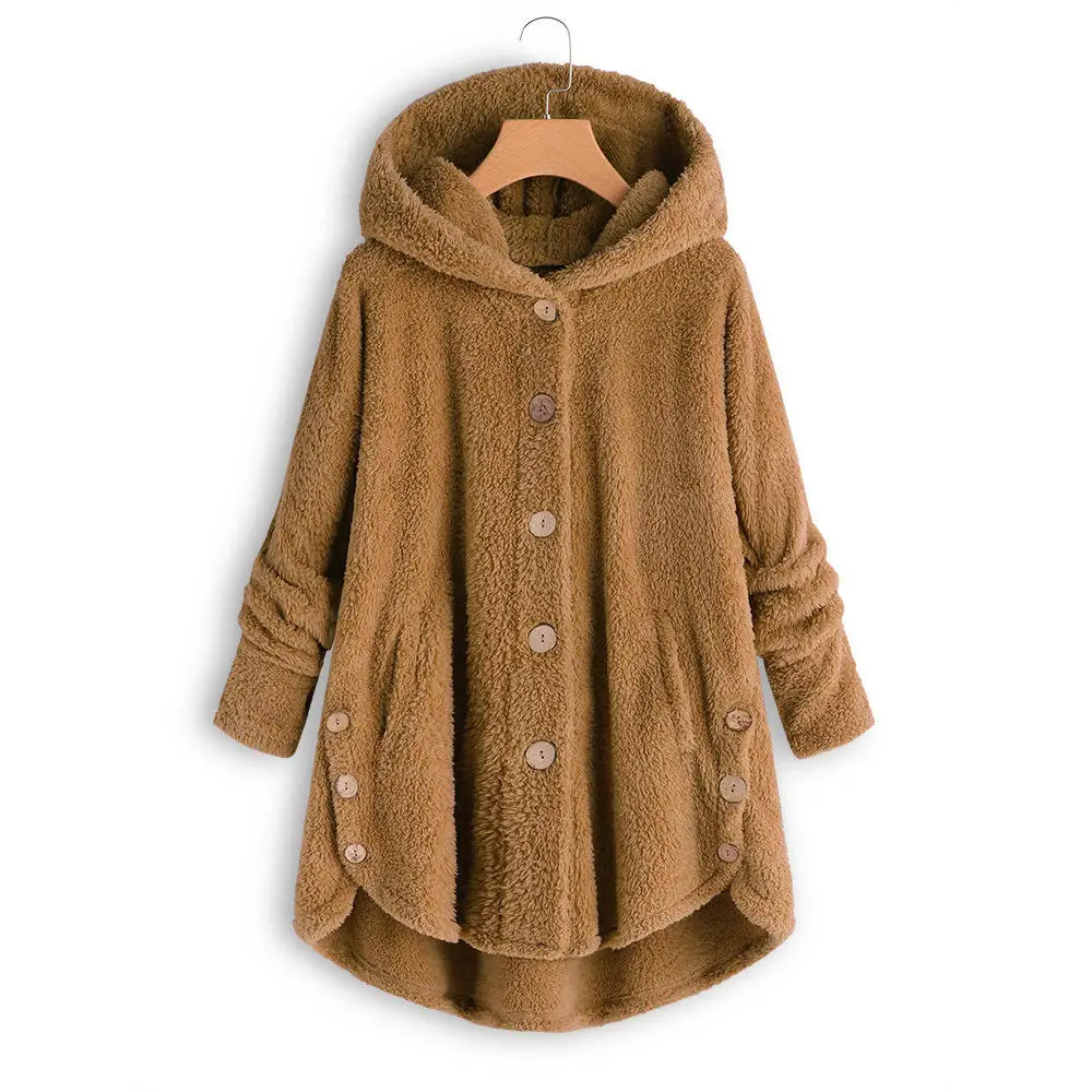 Женское зимнее леопардовое пальто плюшевый флис с капюшоном Пушистый кардиган оверсайз 5XL Свободная куртка Роскошные пальто из искусственного меха