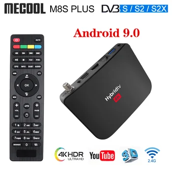 

Mecool M8S PLUS S2 Hybridtv Box Android9.0 DVB-S2 Satellite TV Box Amlogic S905X2 2GB 16GB Support 4K M8S PLUS DVB Combo Box KM3