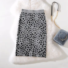 Cthink Весенняя трикотажная леопардовая юбка для женщин, модные облегающие юбки для женщин, хорошее качество, женские Облегающие юбки