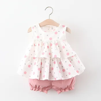 

2020 Summer Baby Girls Set Print Tops and Shorts