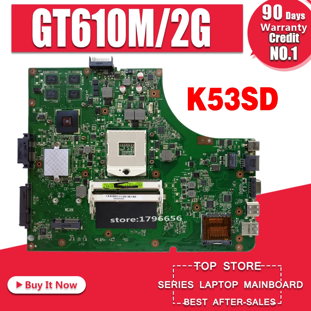 K53SD Moederbord Voor Asus K53SD K53S A53S X53S Laptop Moederbord Rev 5.1 Laptop Moederbord GT610M-2G HM65 K53SD Moederbord Voor Asus K53SD K53S A53S X53S Laptop Moederbord Rev 5.1 Laptop Moederbord GT610M-2G HM65