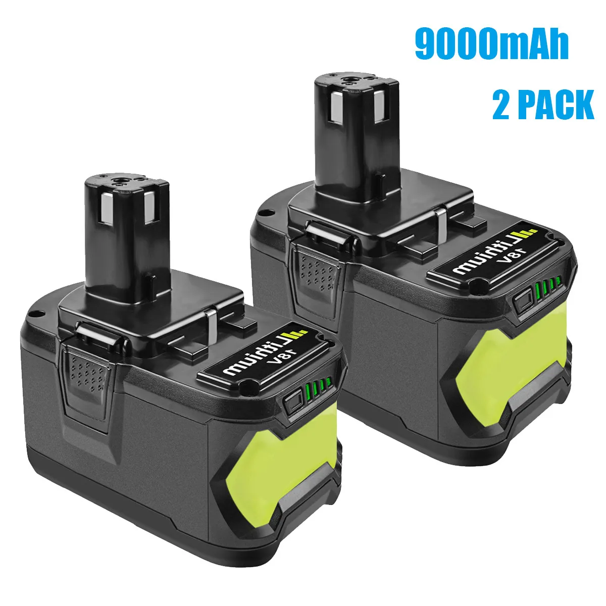 Bonadget Замена для Ryobi 18V 6000mAh 9000mAh P108 батареи RB18 литий ионная аккумуляторная батарея