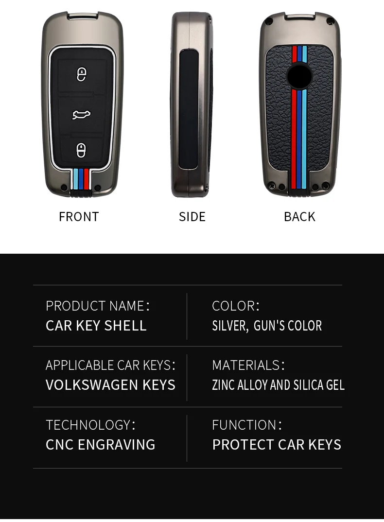 Custodia per chiave a distanza per auto in lega di zinco per Volkswagen VW Passat CC B6 B7 R36 Maogotan 3C Smart Key Protector Shell Fob accessori 18 Custodia per chiave a distanza per auto in lega di zinco per Volkswagen VW Passat CC B6 B7 R36 Maogotan 3C Smart Key Protector Shell Fob accessori - H55c6e4c23ae24dd28473a388e372cbba1