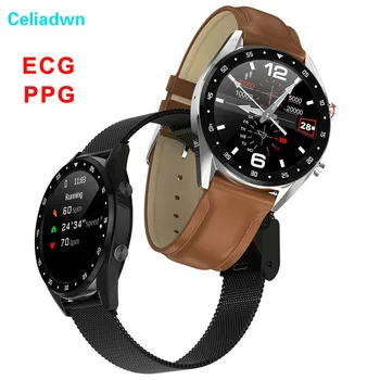 

Celiadwn Bluetooth Full Round Smart Watch Men ECG+PPG Heart Rate Blood Pressure IP68 Waterproof Smart Bracelet Android IOS