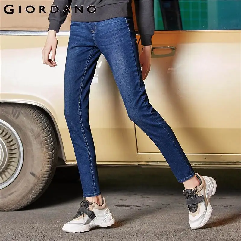 

Giordano Women Denim Jeans Moustache Ankle-length Female Jeans Middle Waist Slight Stretechy Calca Jeans Feminina 05429337
