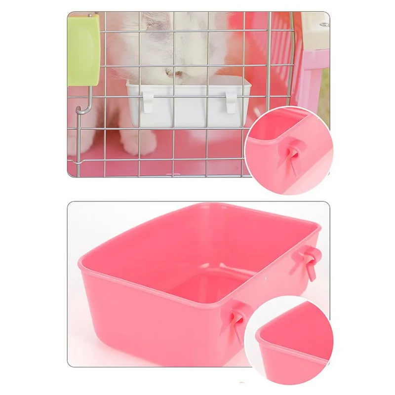 Bol colgante para mascotas, jaula para mascotas pequeña para colgar, bebida, alimentador de alimentos, taza de alimentación, utensilios de baño, alimentador de conejo, suministros de alimentación y riego