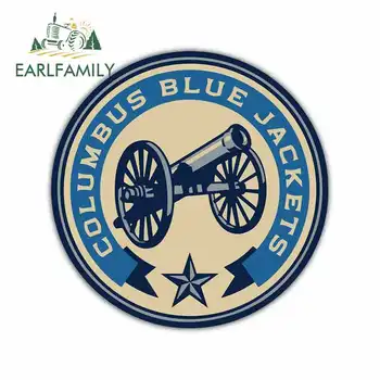 

EARLFAMILY 13cm x 12.9cm For Columbus Blue Jackets Car Stickers And Decals Fashion Fine Decal Anime Occlusion Scratch